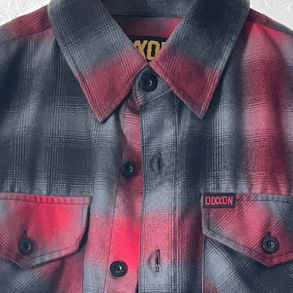 Dixxon Flannel - Gray & Red - Small - Picture 1 of 3